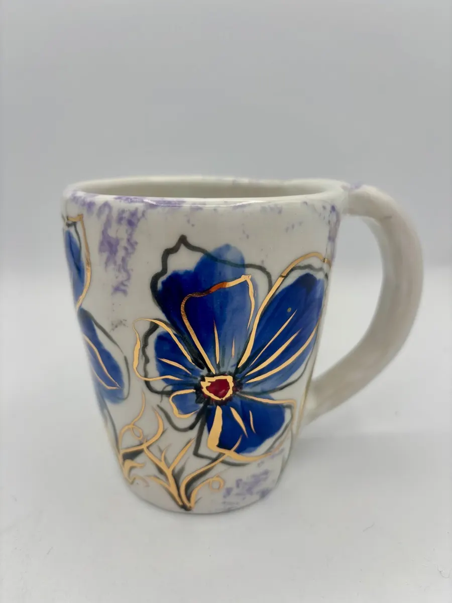 Gold and blue flowers 